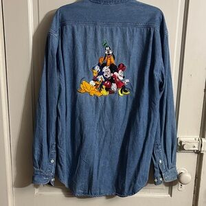 Disney Blue Denim Shirt with Embroidery